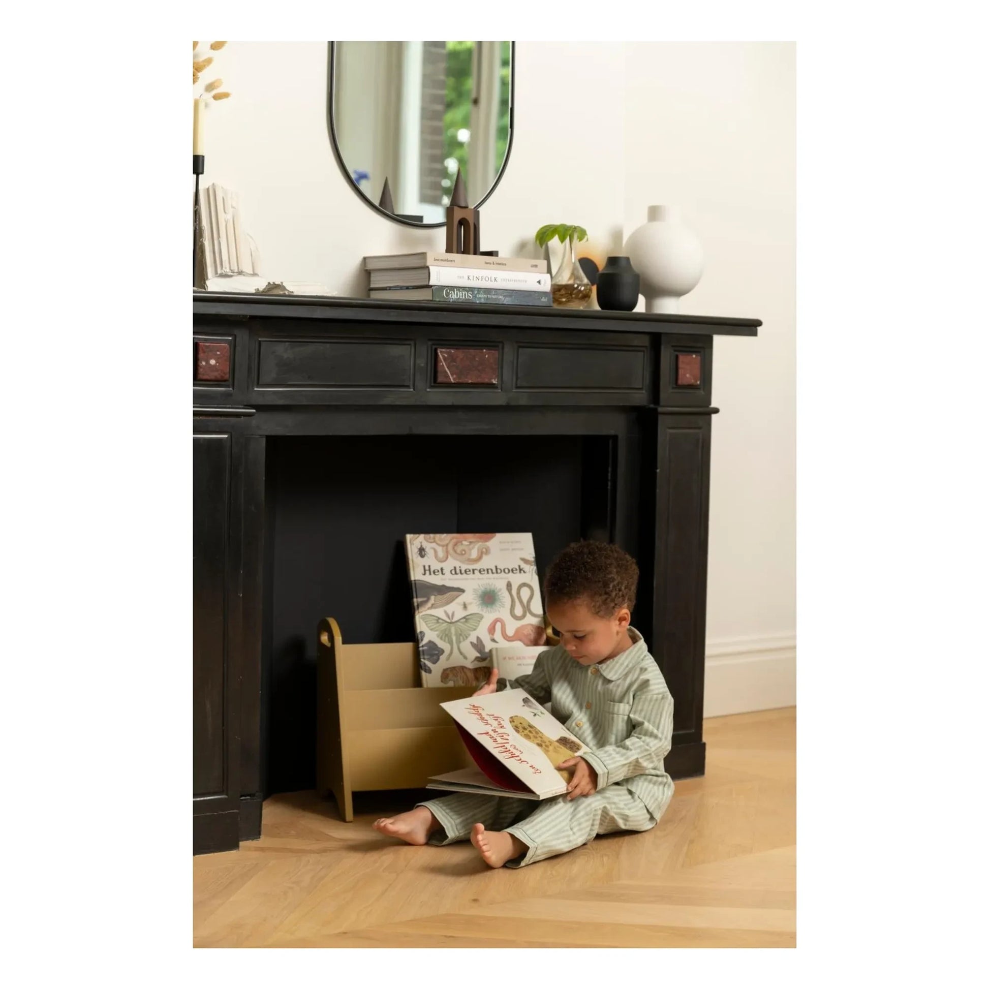 Nofred - Wooden bookcase | Yellow Curry colour