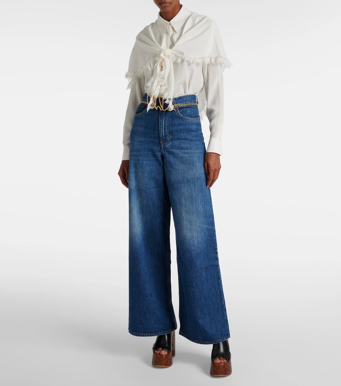Chloé - Knotted Heritage silk crêpe de chine blouse