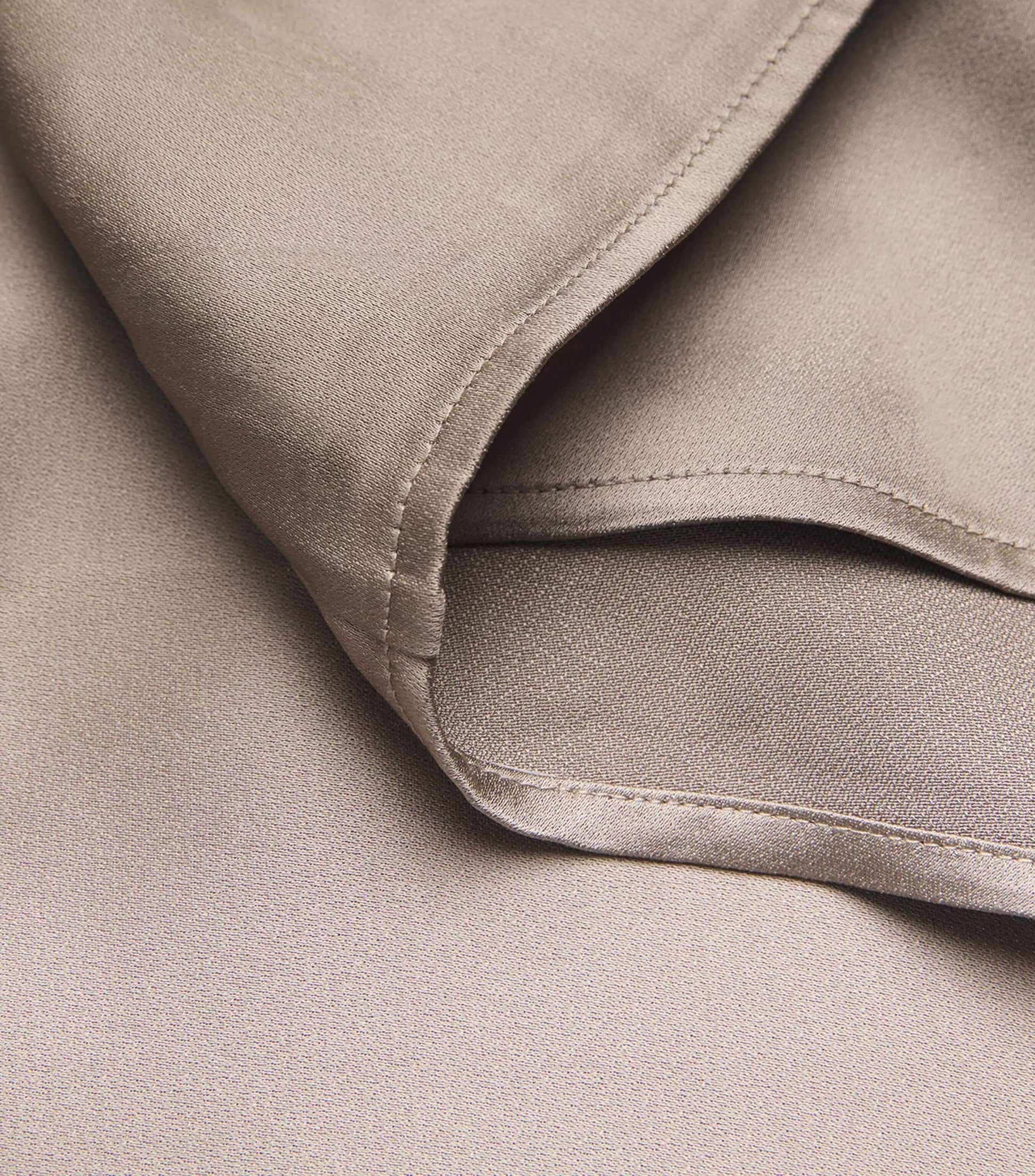 Toteme Beige Satin Slouch-Waist Midi Dress