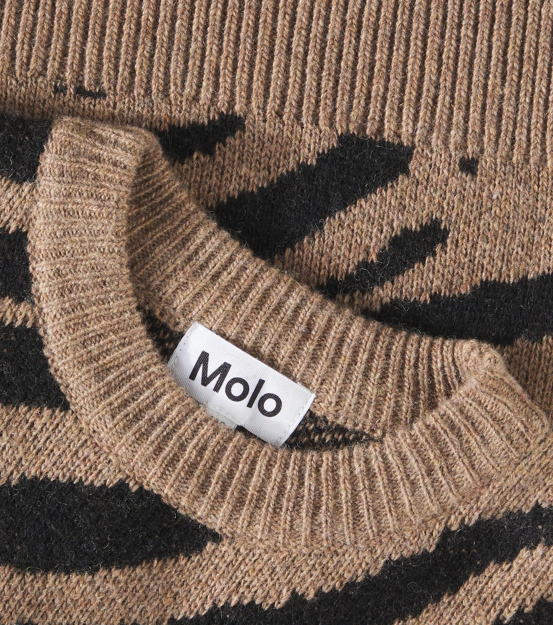 Molo - Gerda zebra-print wool-blend sweater