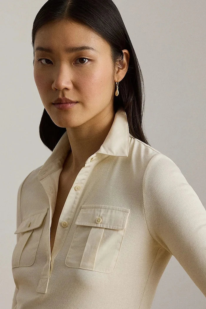 Lauren Ralph Lauren kadın pamuklu polo tişört