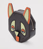 LOEWE Black Leather Futurist Cat Coin Purse