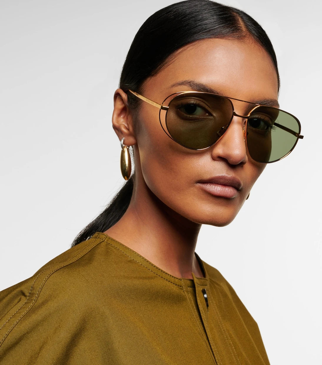 Bottega Veneta - نظارة شمسية Aviator