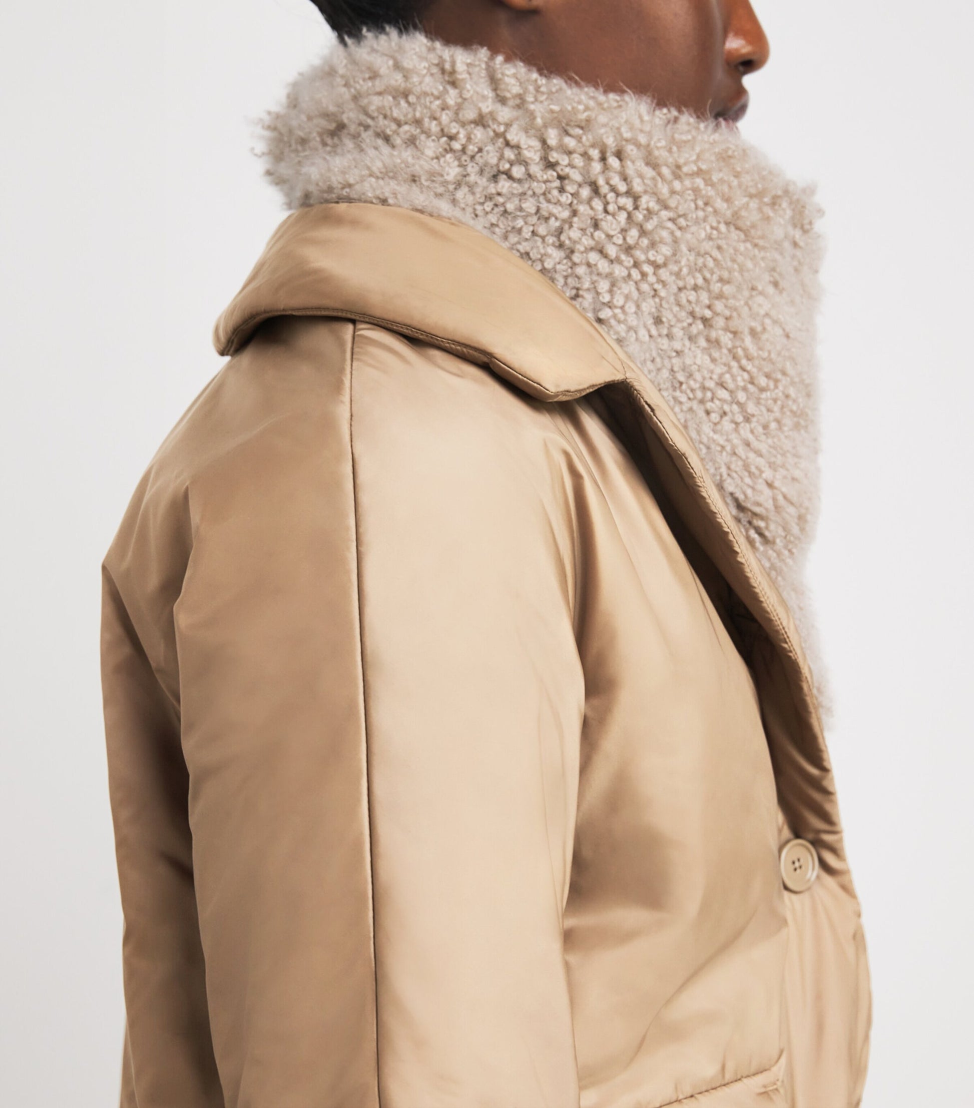 Beige The Cube Collared Jacket