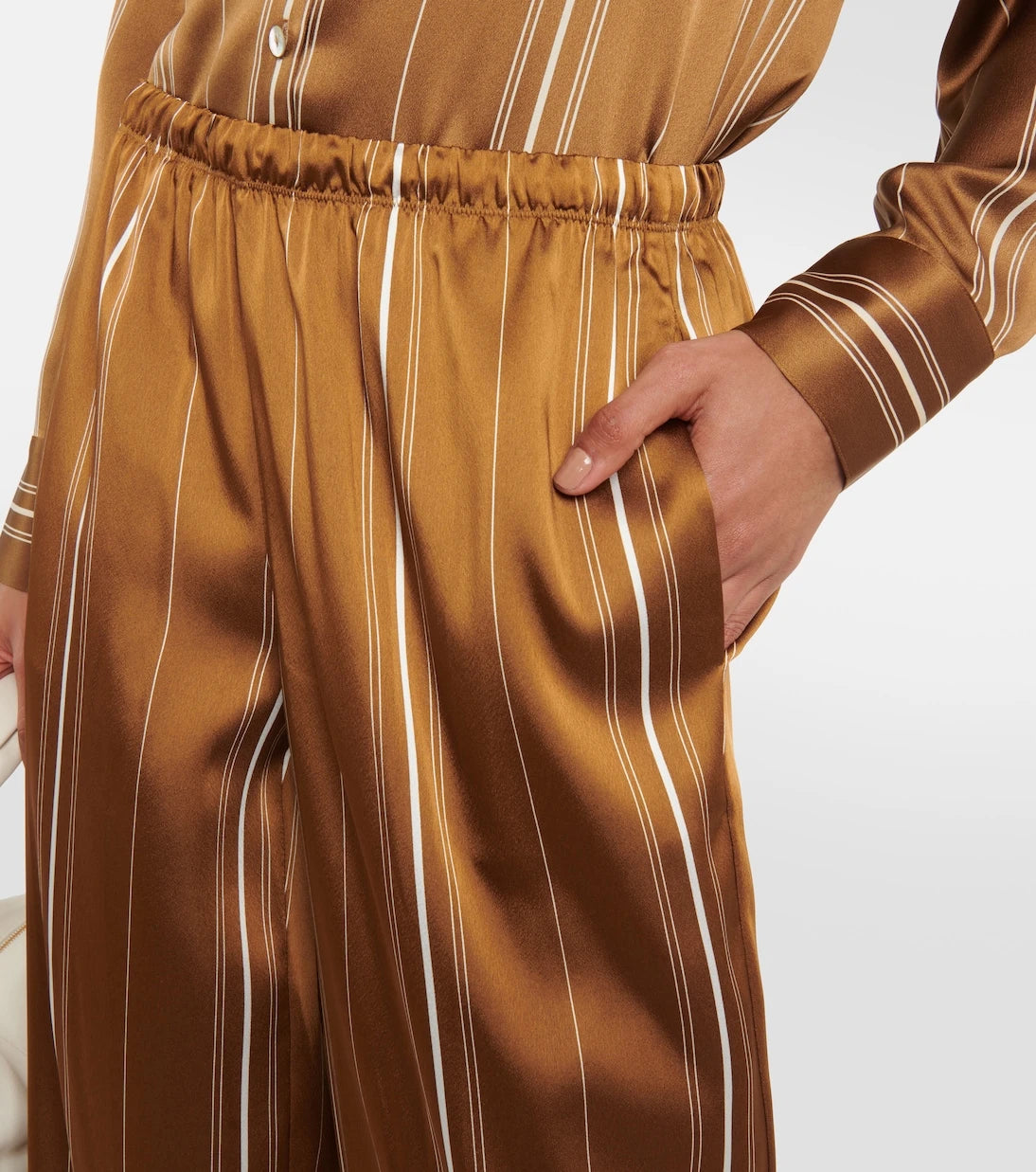 Vince - High-rise striped pants