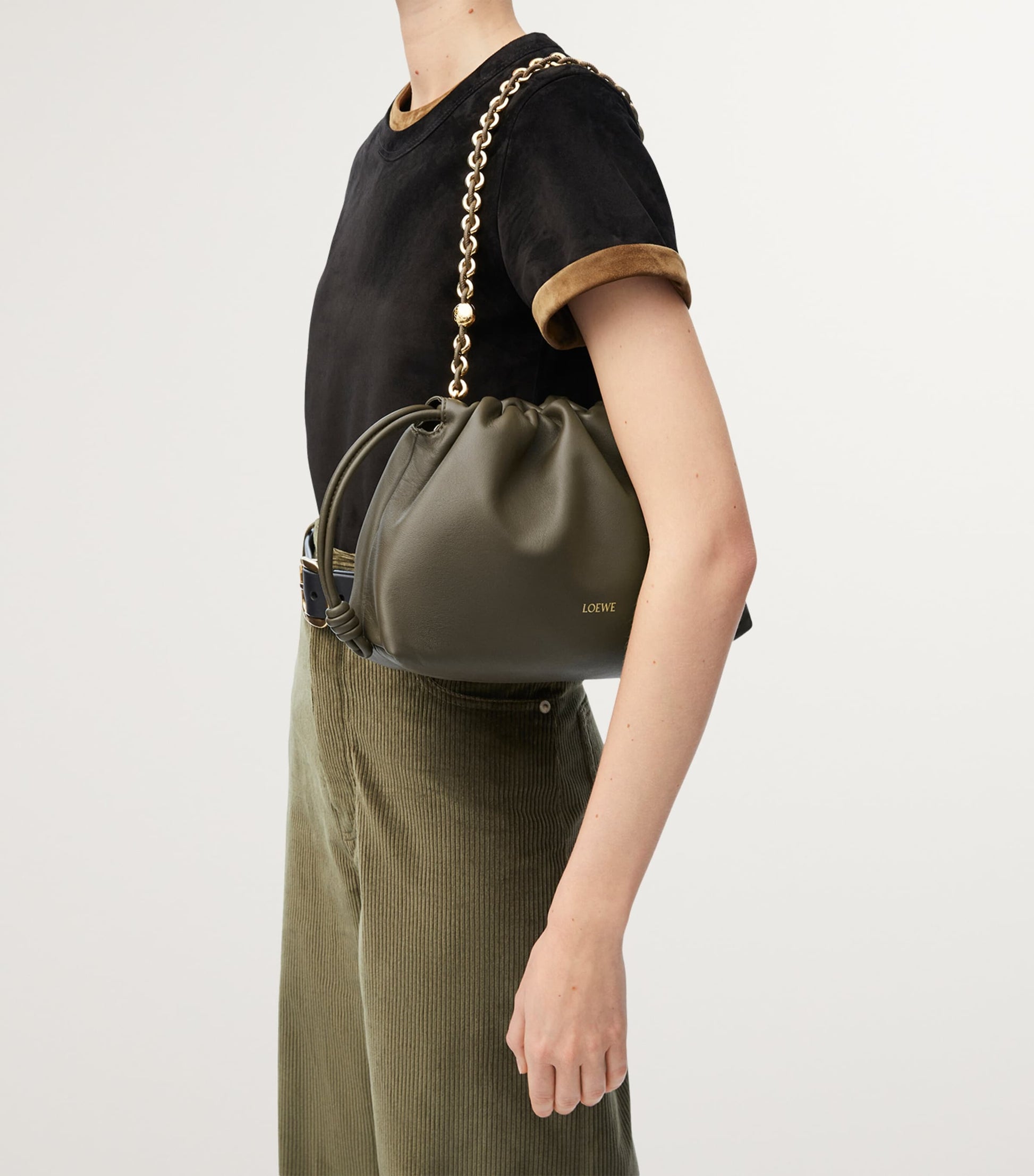 Green Leather Flamenco Purse