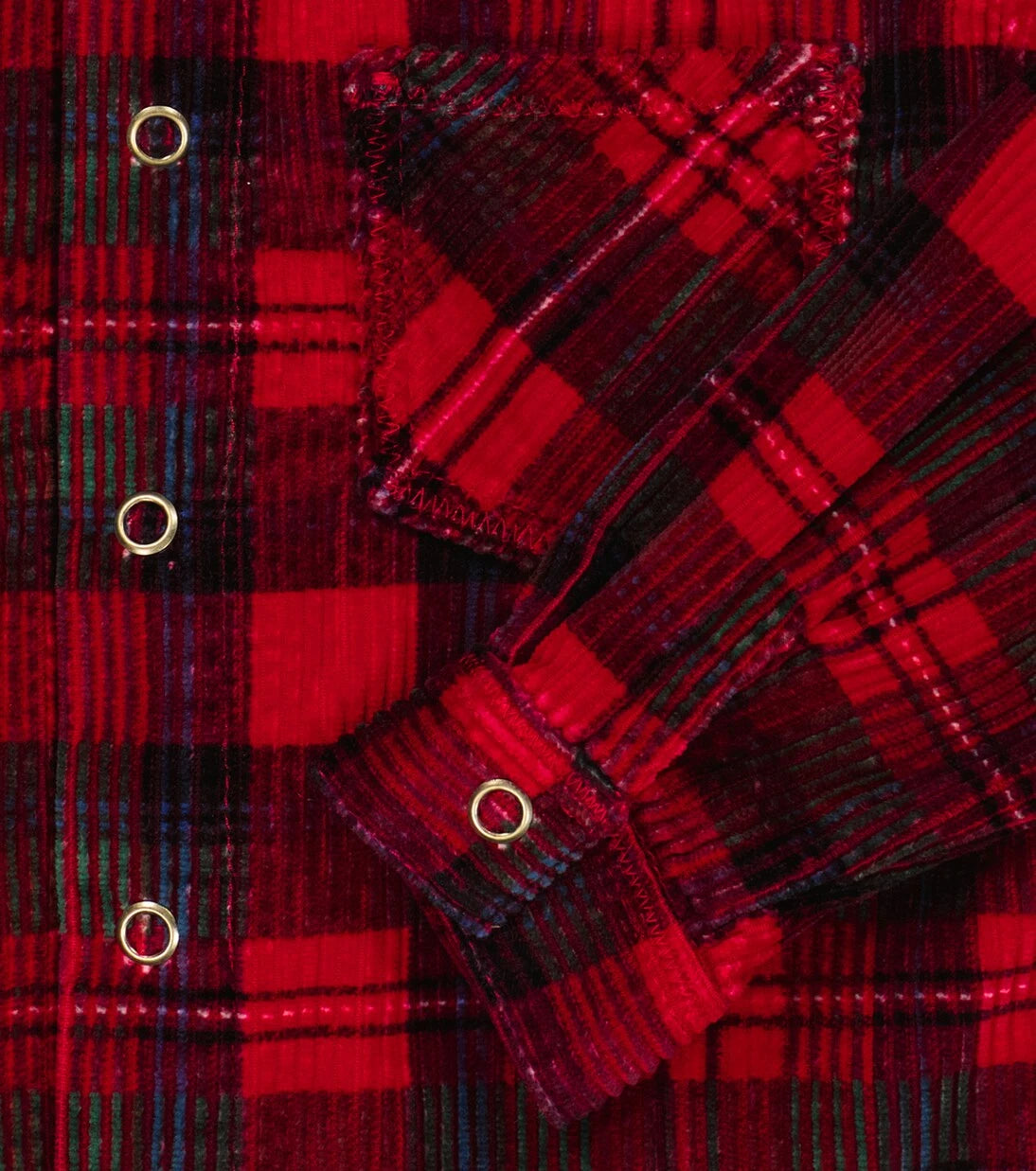 ERL Kids - Plaid cotton corduroy shirt