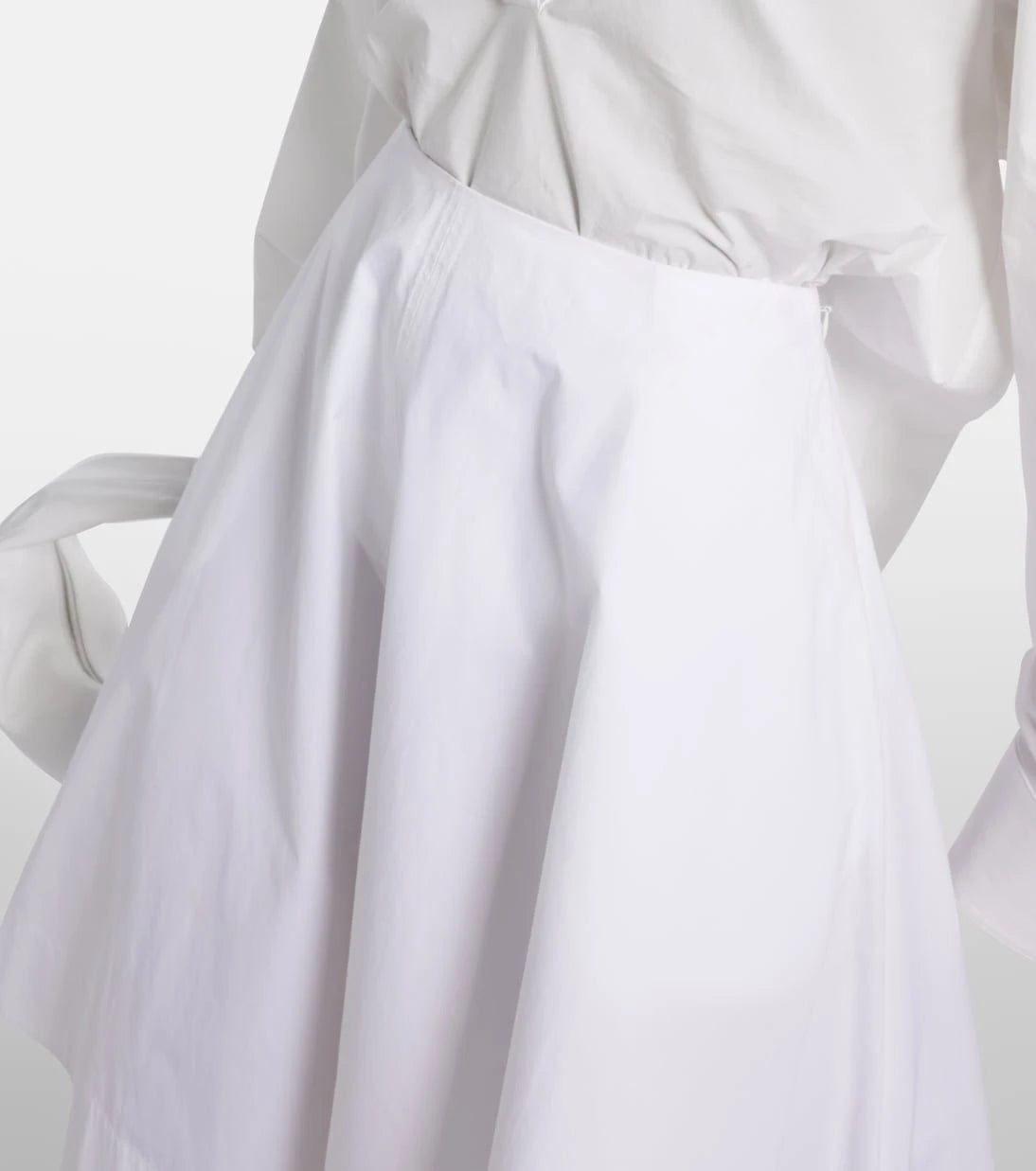 Khaite - Cotton midi skirt