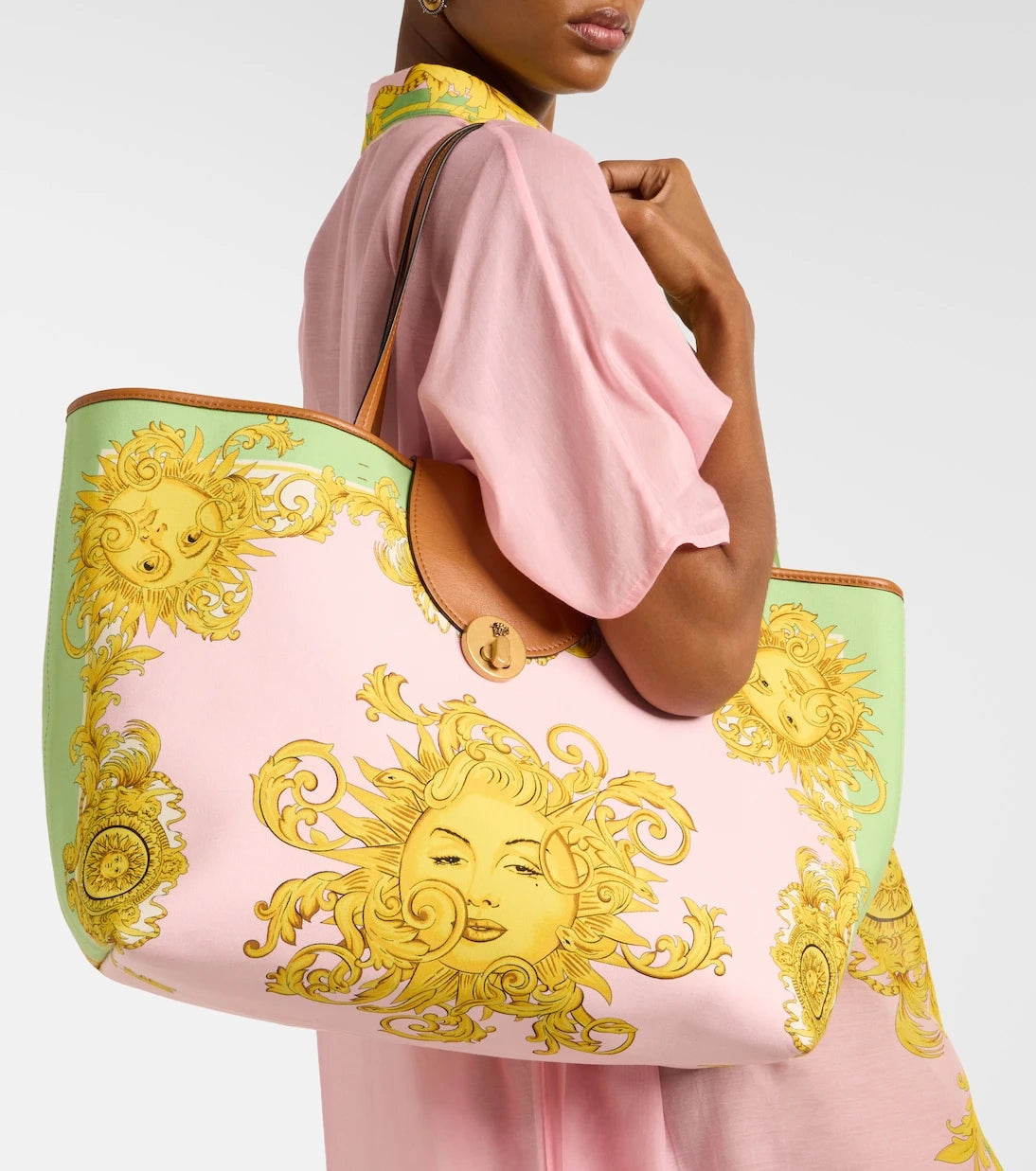 Versace - Large printed canvas tote bag