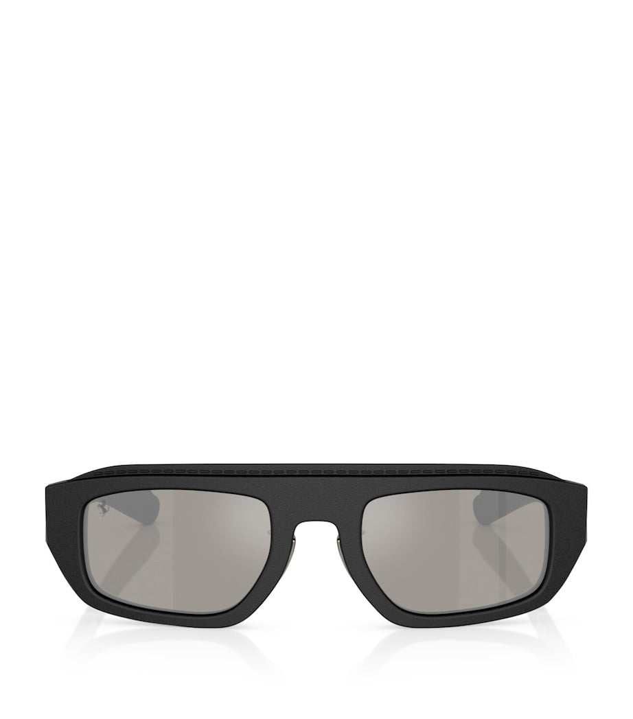 Ferrari Black Acetate Pillow Sunglasses