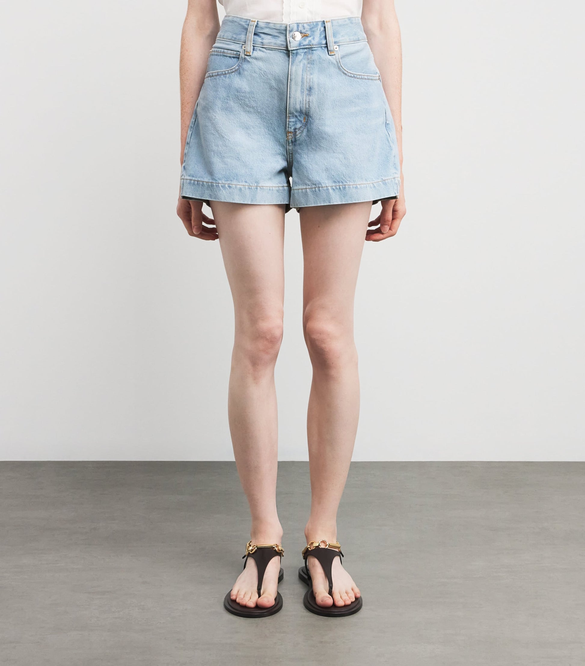 FRAME Blue Denim The Charm Shorts