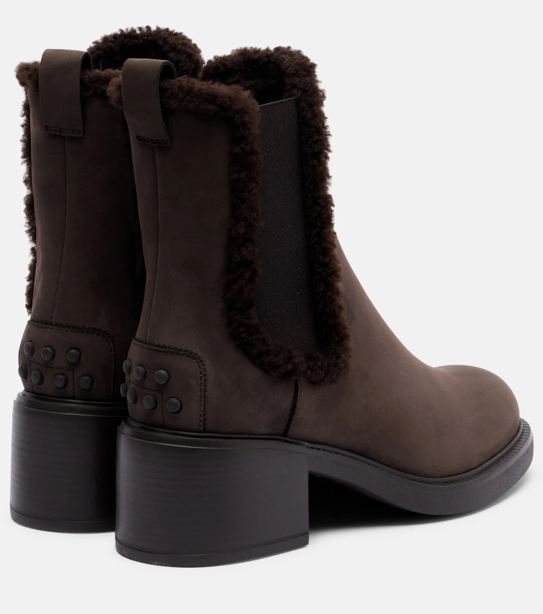 Tod's - Shearling-lined leather Chelsea boots