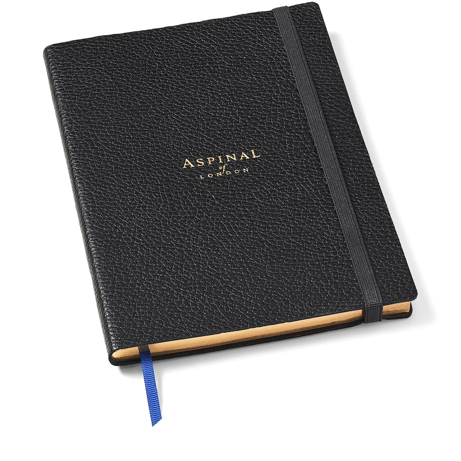 Grained Leather Bound A5 Notebook