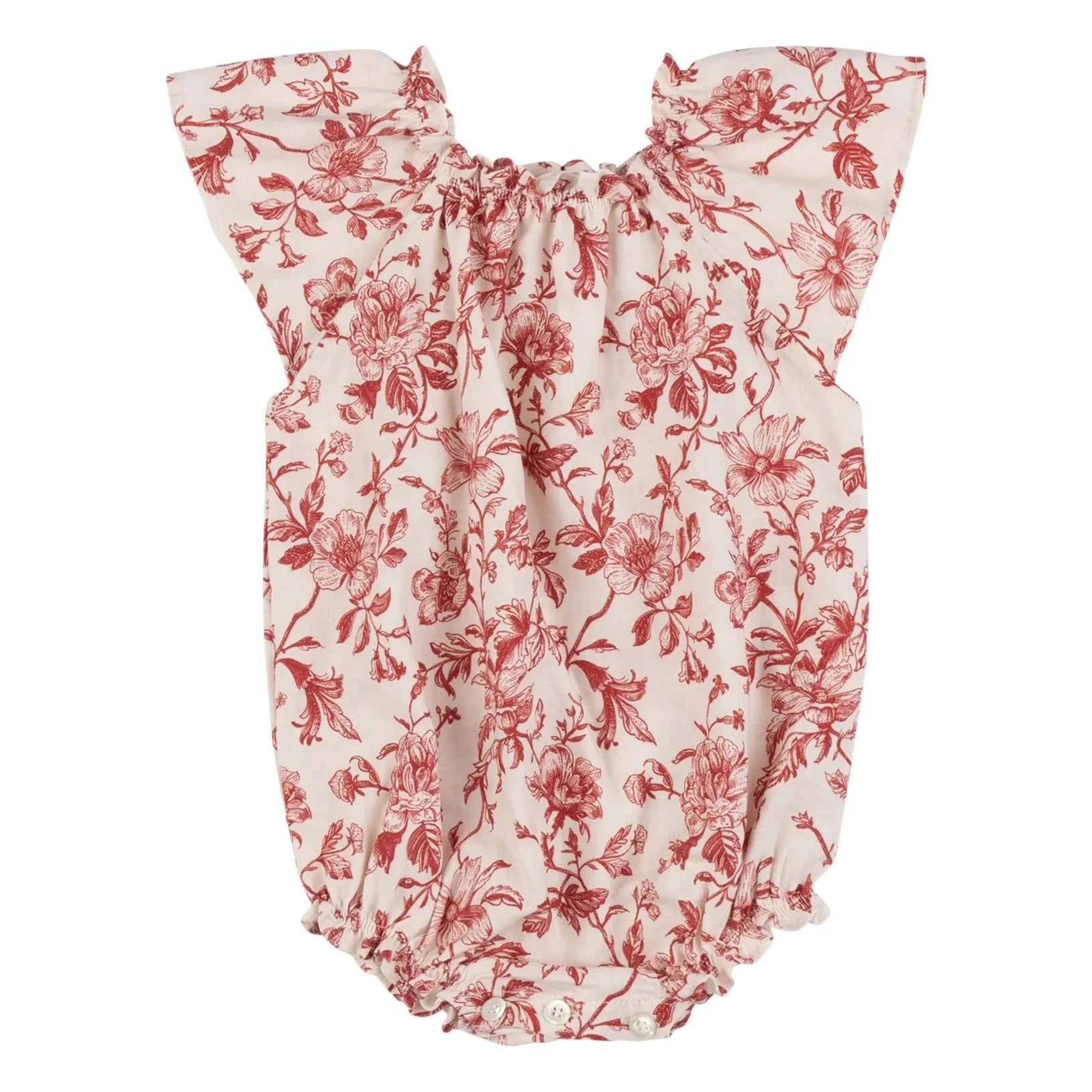 Babe & Tess - Caterina Fleurie Linen romper | Dusty Pink