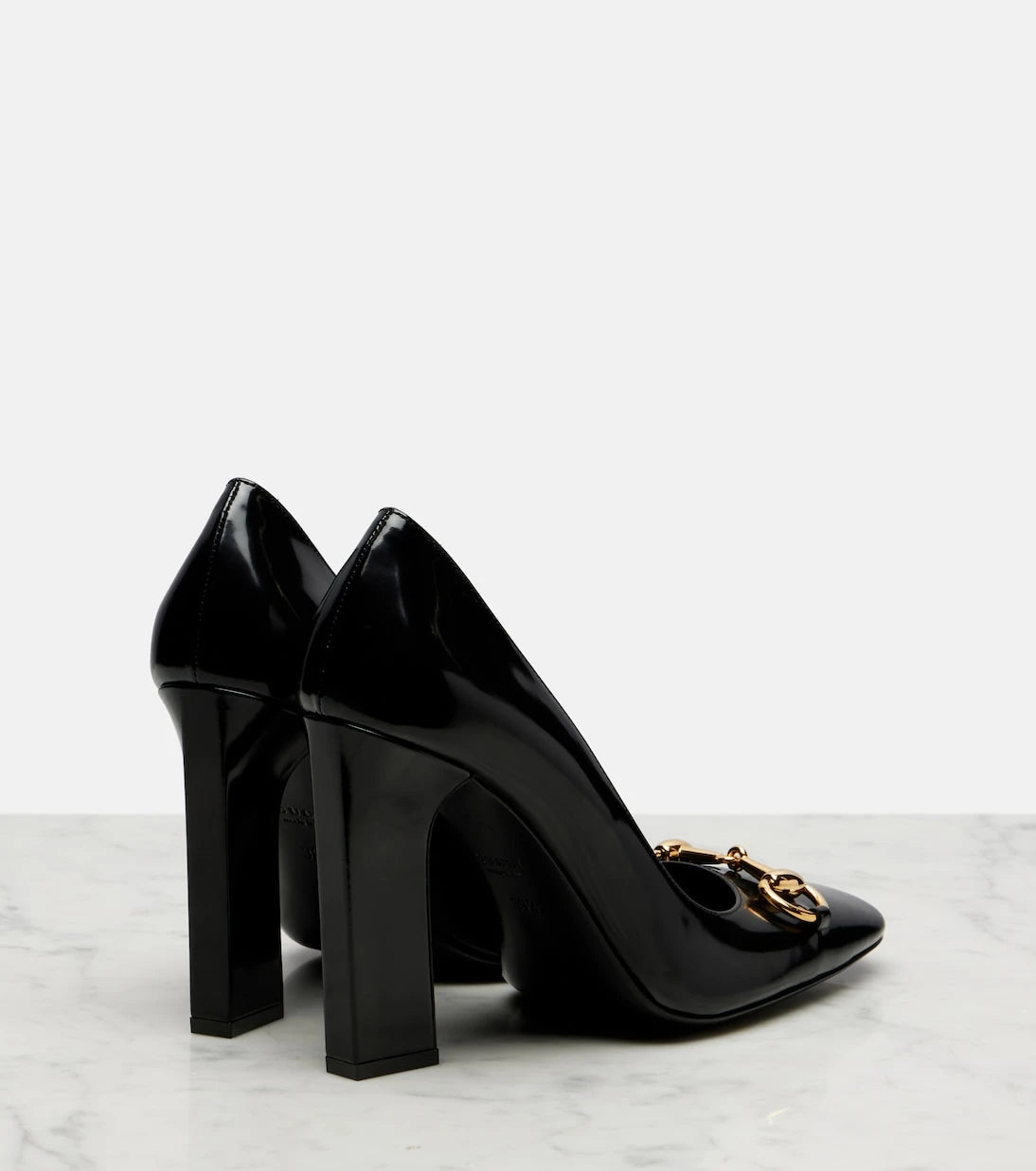 Gucci - Signora Horsebit 110 patent leather pumps