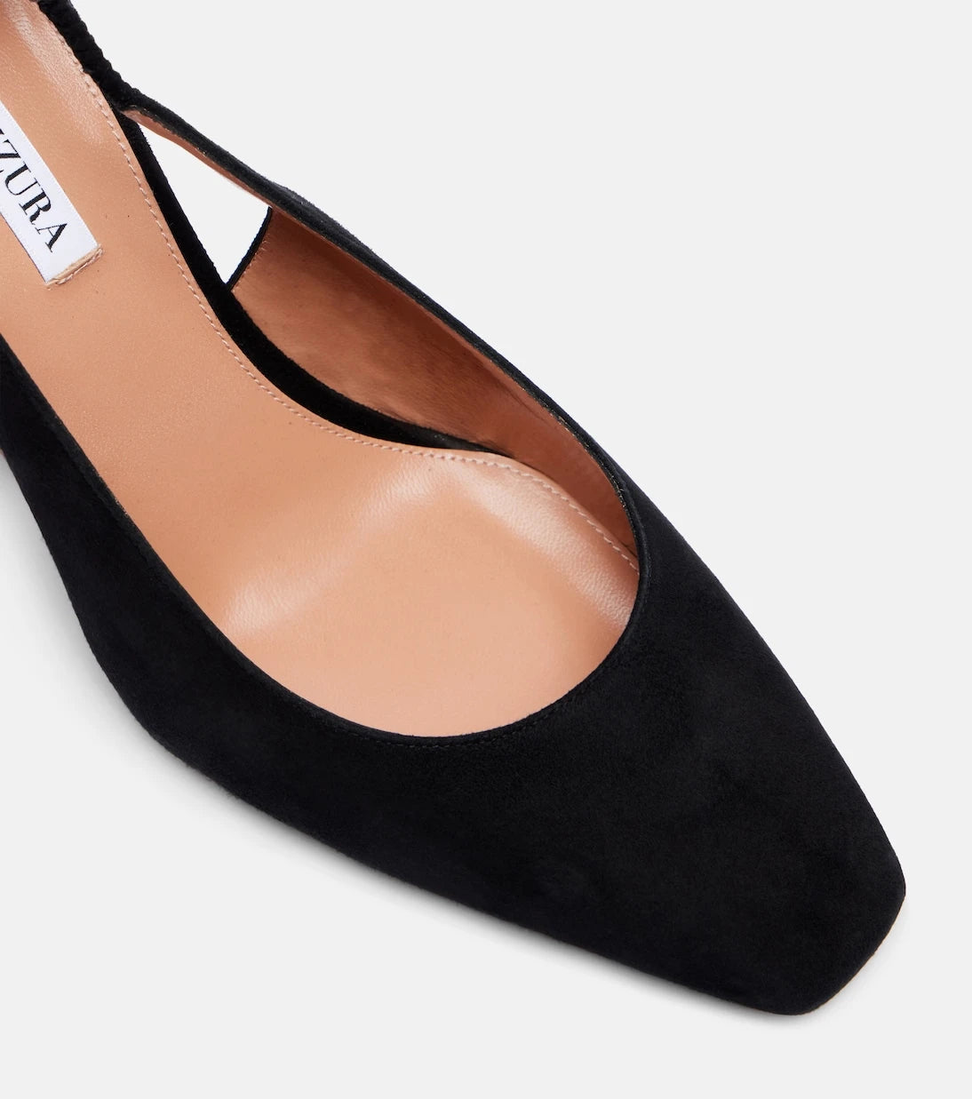 Aquazzura - Very Bow Tie 85 suede wedges