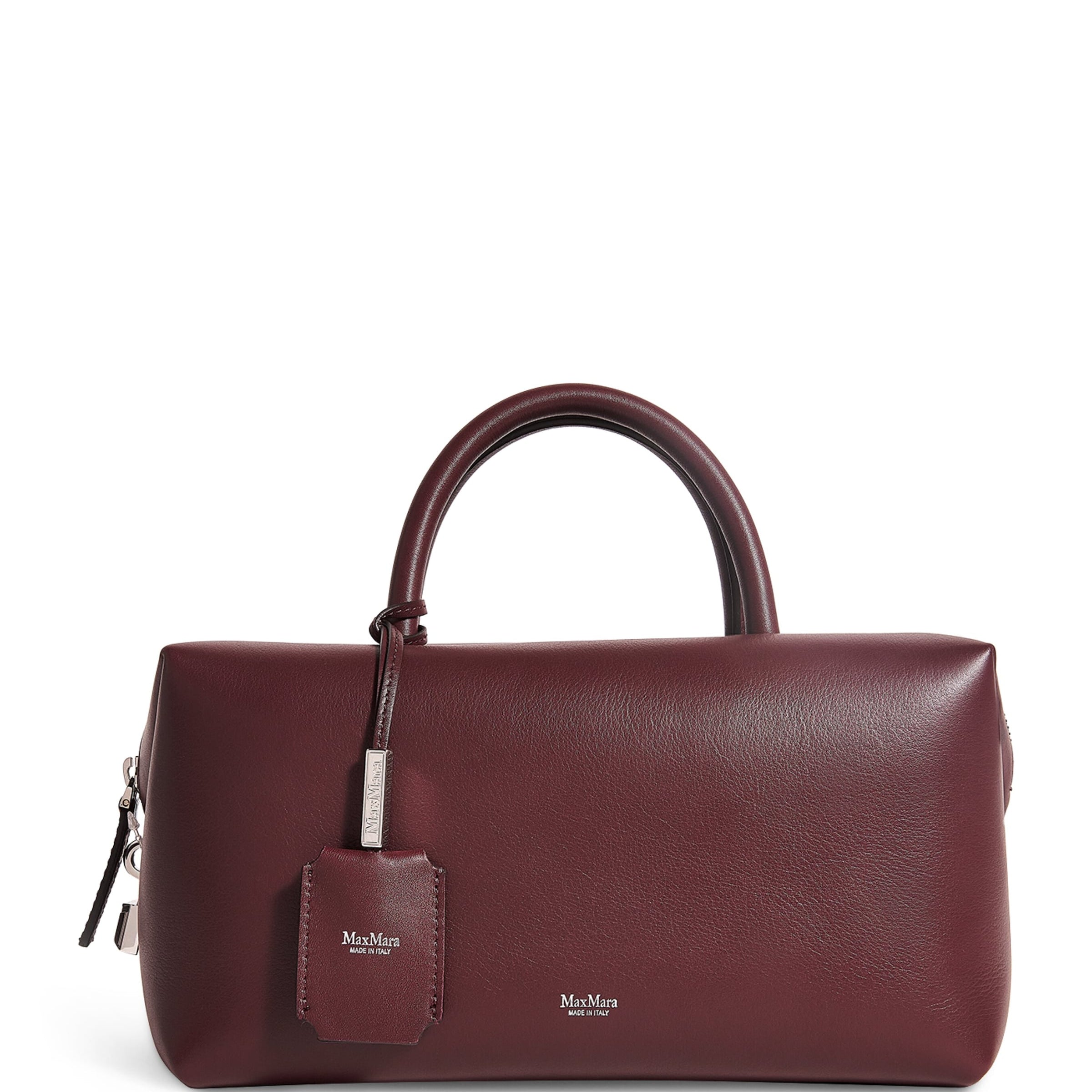Max Mara Red Medium Leather Bowler Bag