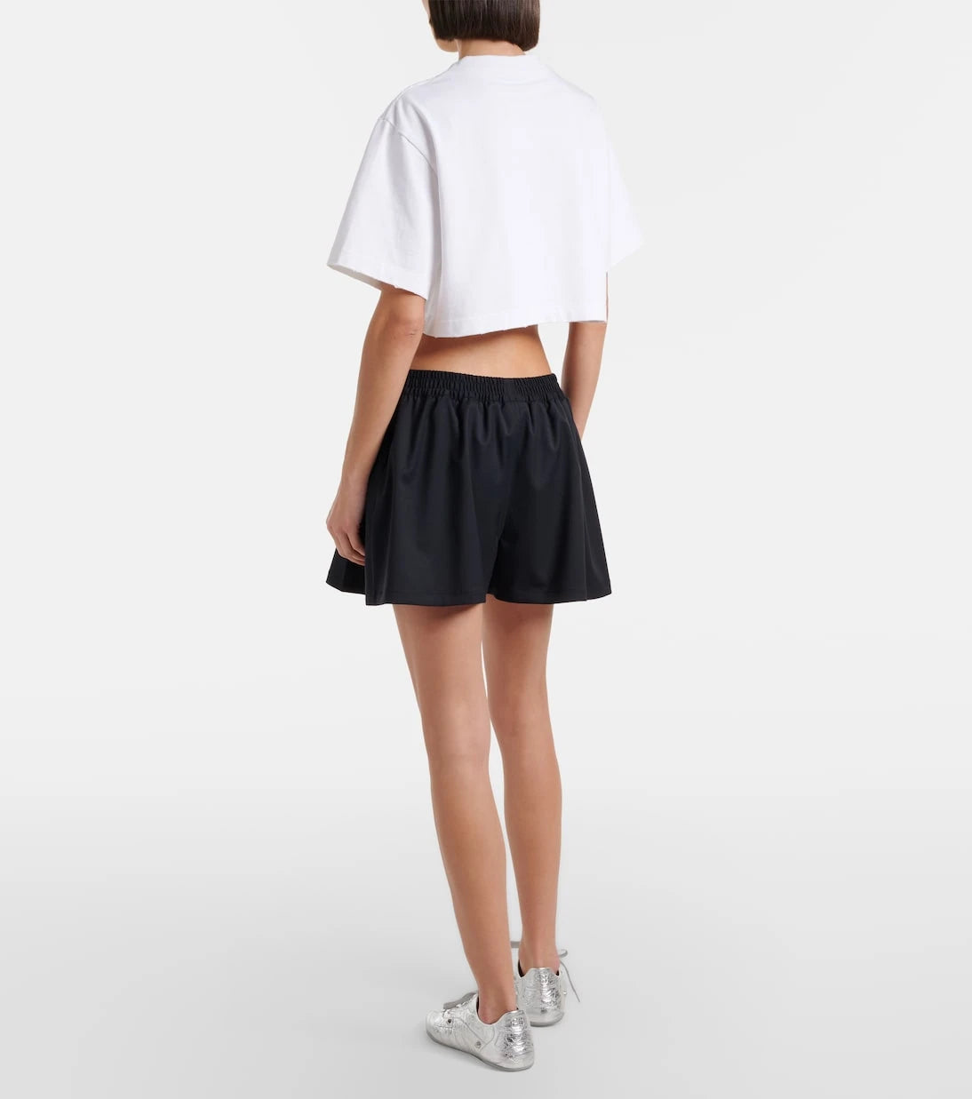 Balenciaga - Logo wool-blend shorts