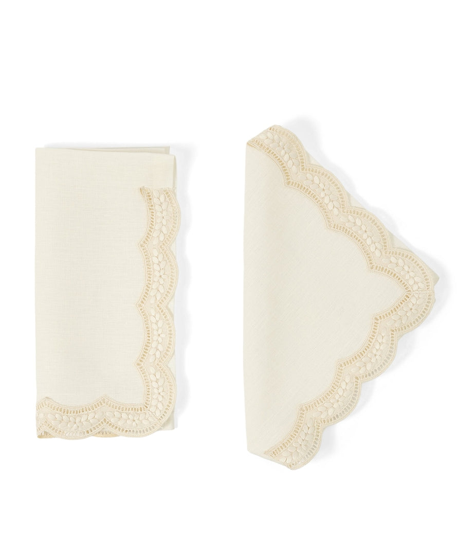 Cabana Magazine Linen Embroidered Emilia Napkin (50cm x 50cm)