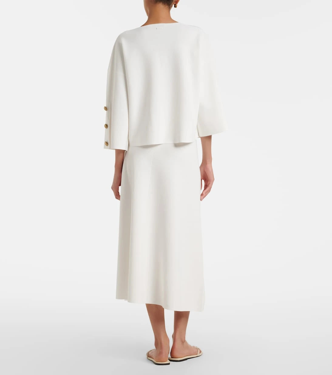 Max Mara - Crêpe midi skirt