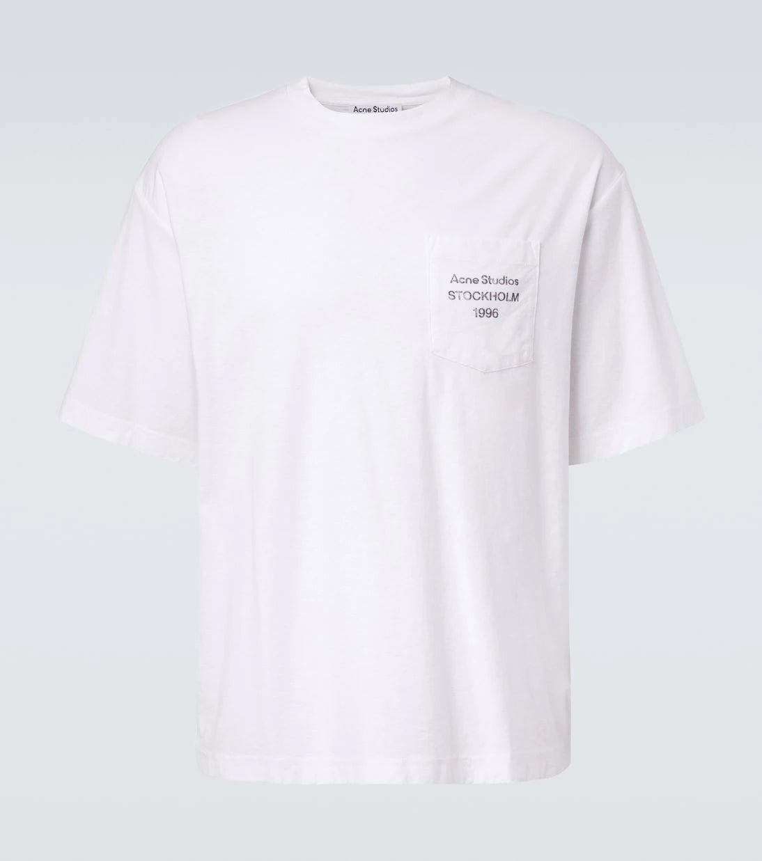 Acne Studios - تيشيرت جيرسيه من القطن والقنب بشعار العلامة