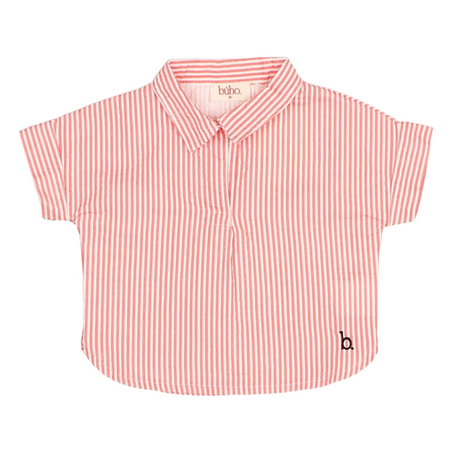 Búho - Seersucker striped shirt | Red