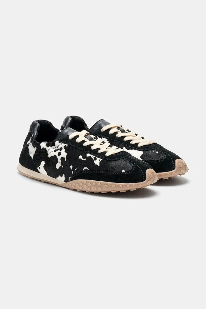 Hoff BRIDGE COW PRINT BLACK маратонки дамски от кожа
