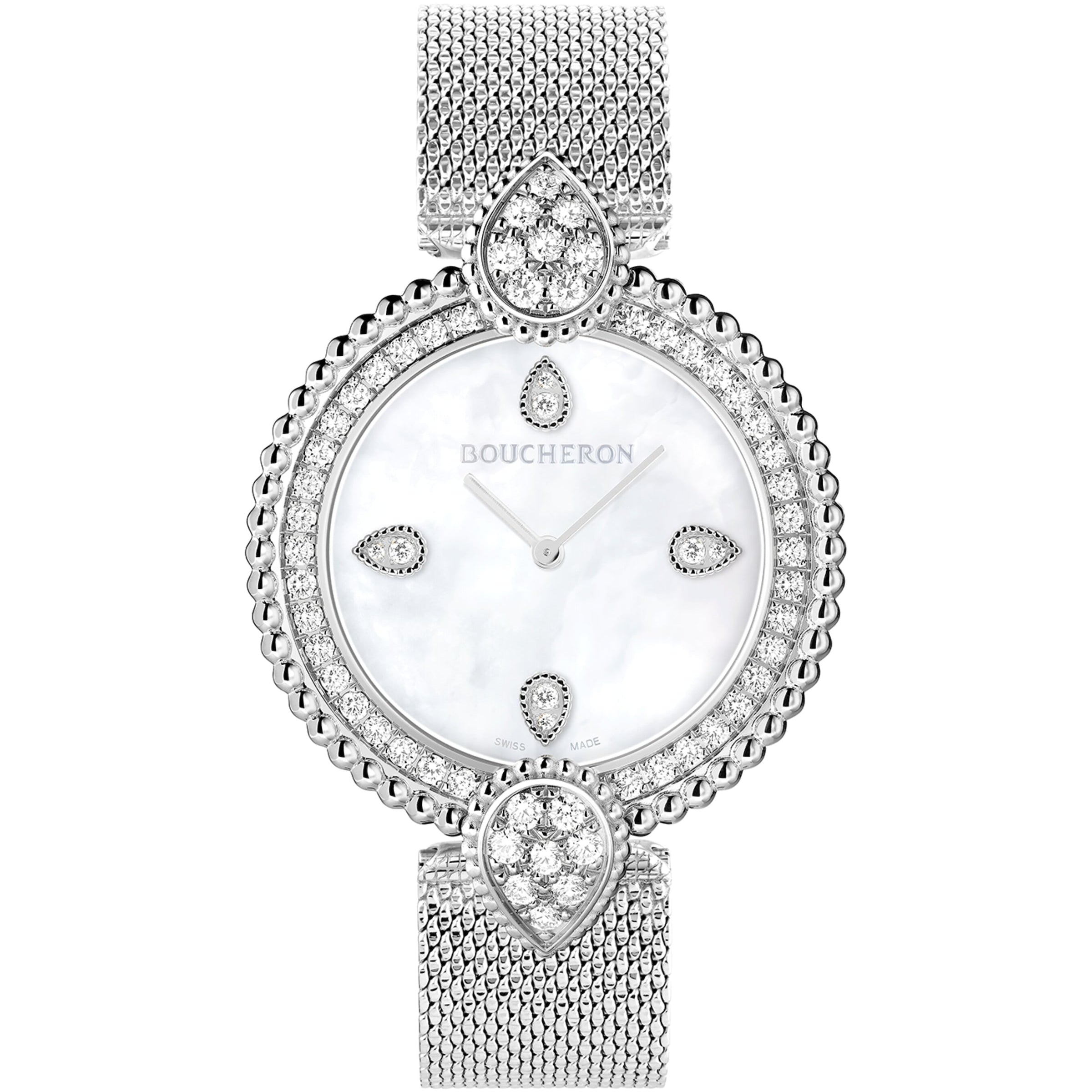 Boucheron Steel and Diamond Serpent Bohème Watch 32mm