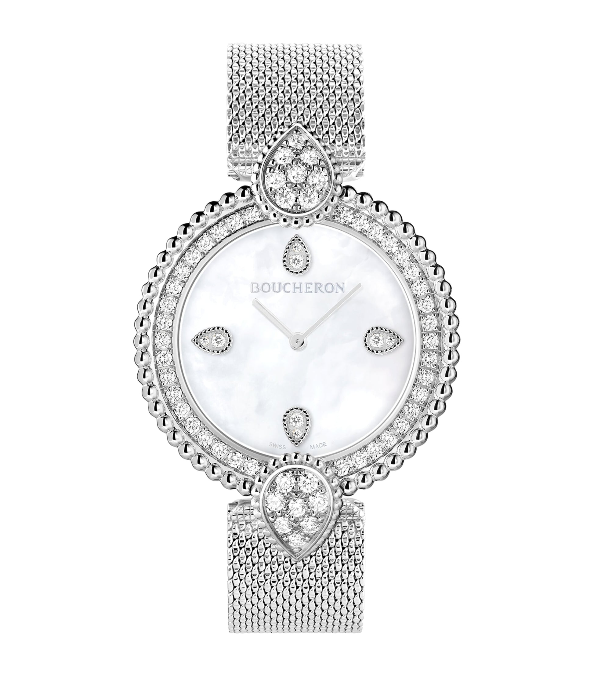 Boucheron Steel and Diamond Serpent Bohème Watch 32mm