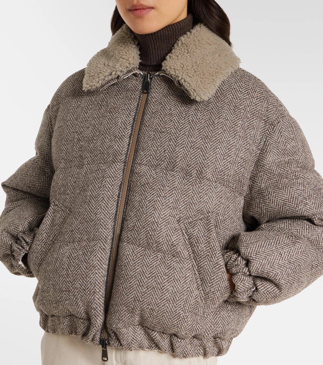 Brunello Cucinelli - Wool-blend down jacket