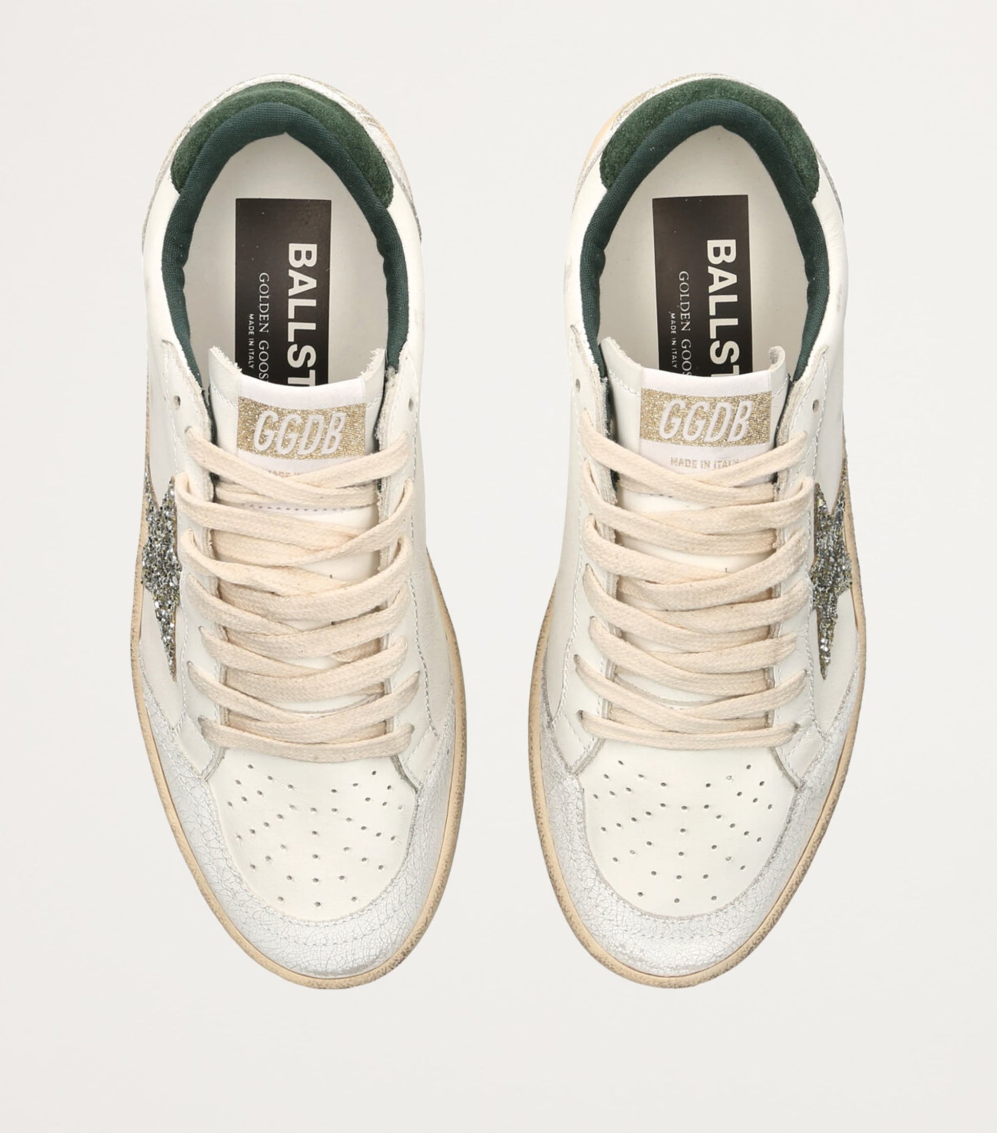 White Leather Ball Star Sneakers