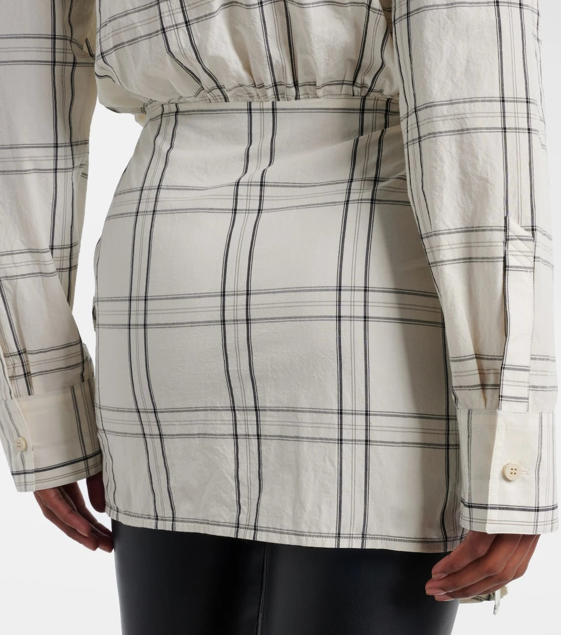The Attico - Checked cotton minidress
