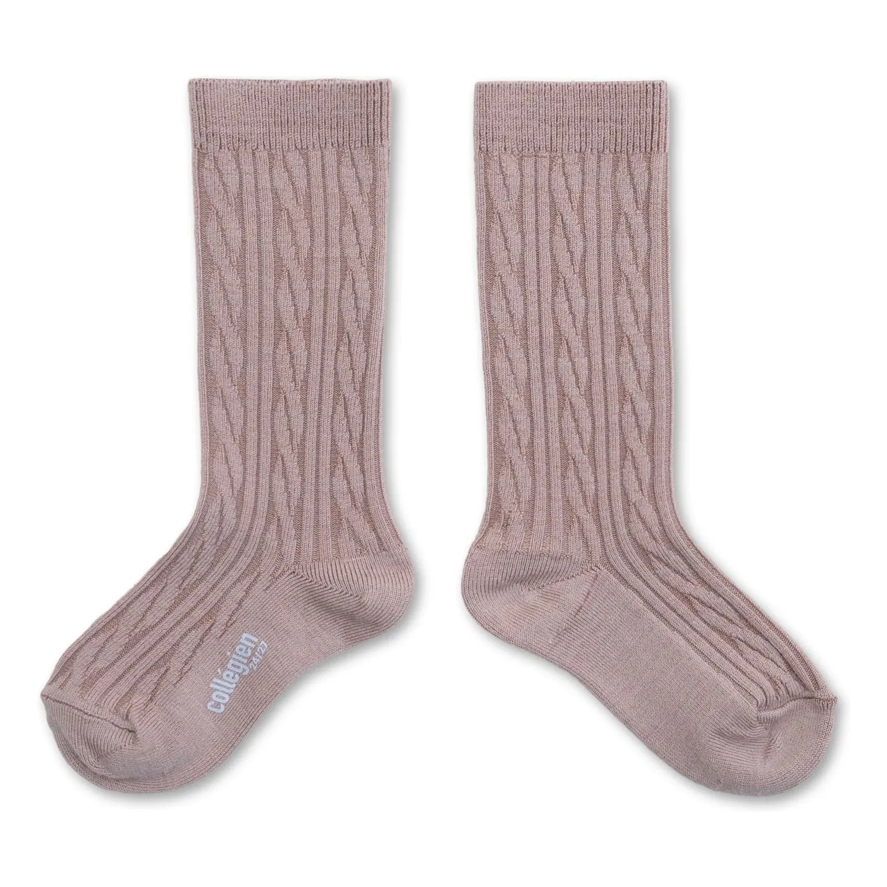 Collégien - Alix Merino Wool High Socks | Dusty Pink
