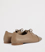 Malone Souliers Neutral Nappa Leather Lace-Up Jean Flats