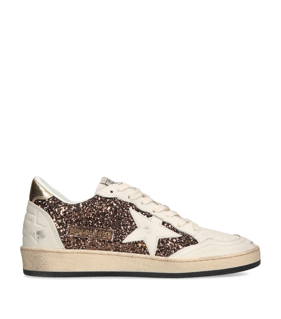 Golden Goose White Glitter Ball Star Sneakers