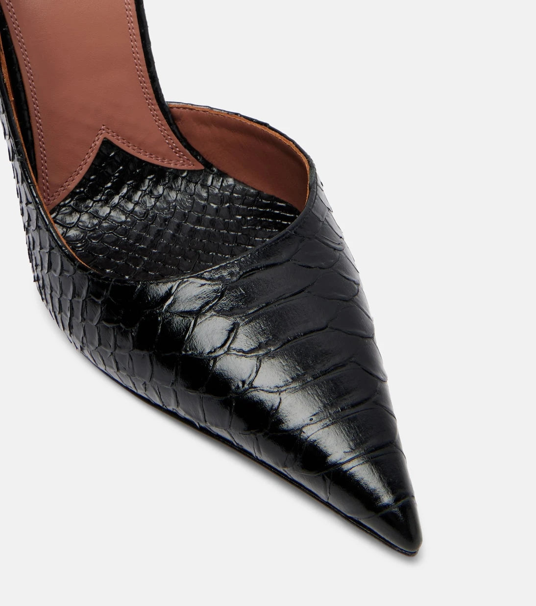 Paris Texas - Vera 105 snake-effect leather pumps