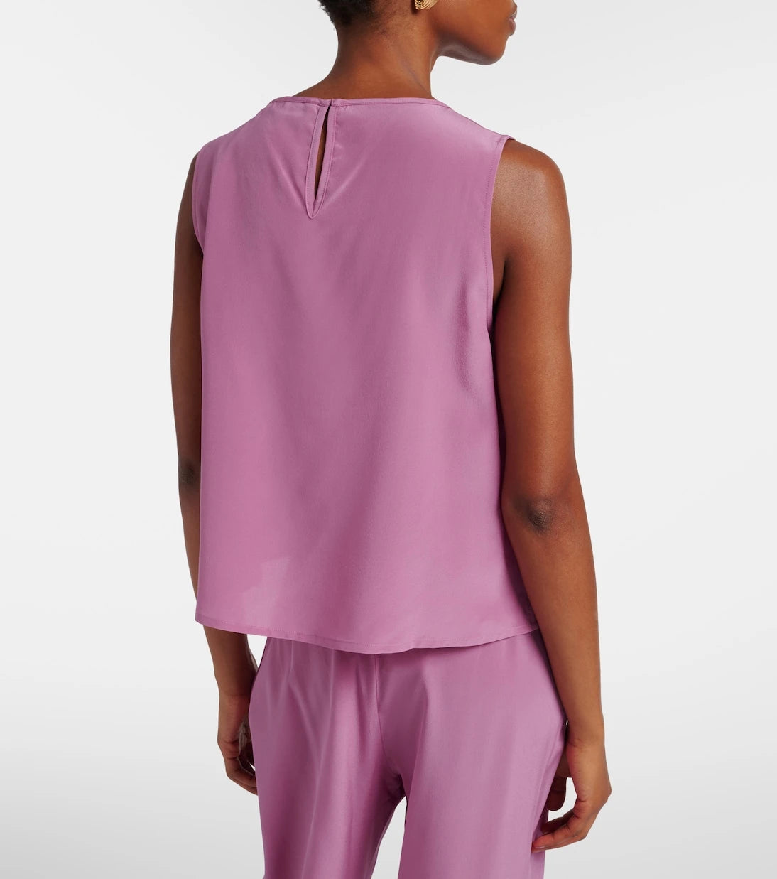 Asceno - Sofia silk crêpe tank top