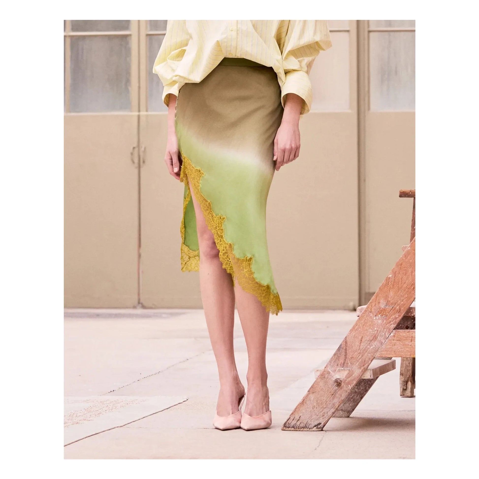 Mes Demoiselles - Eranu Silk skirt | Green