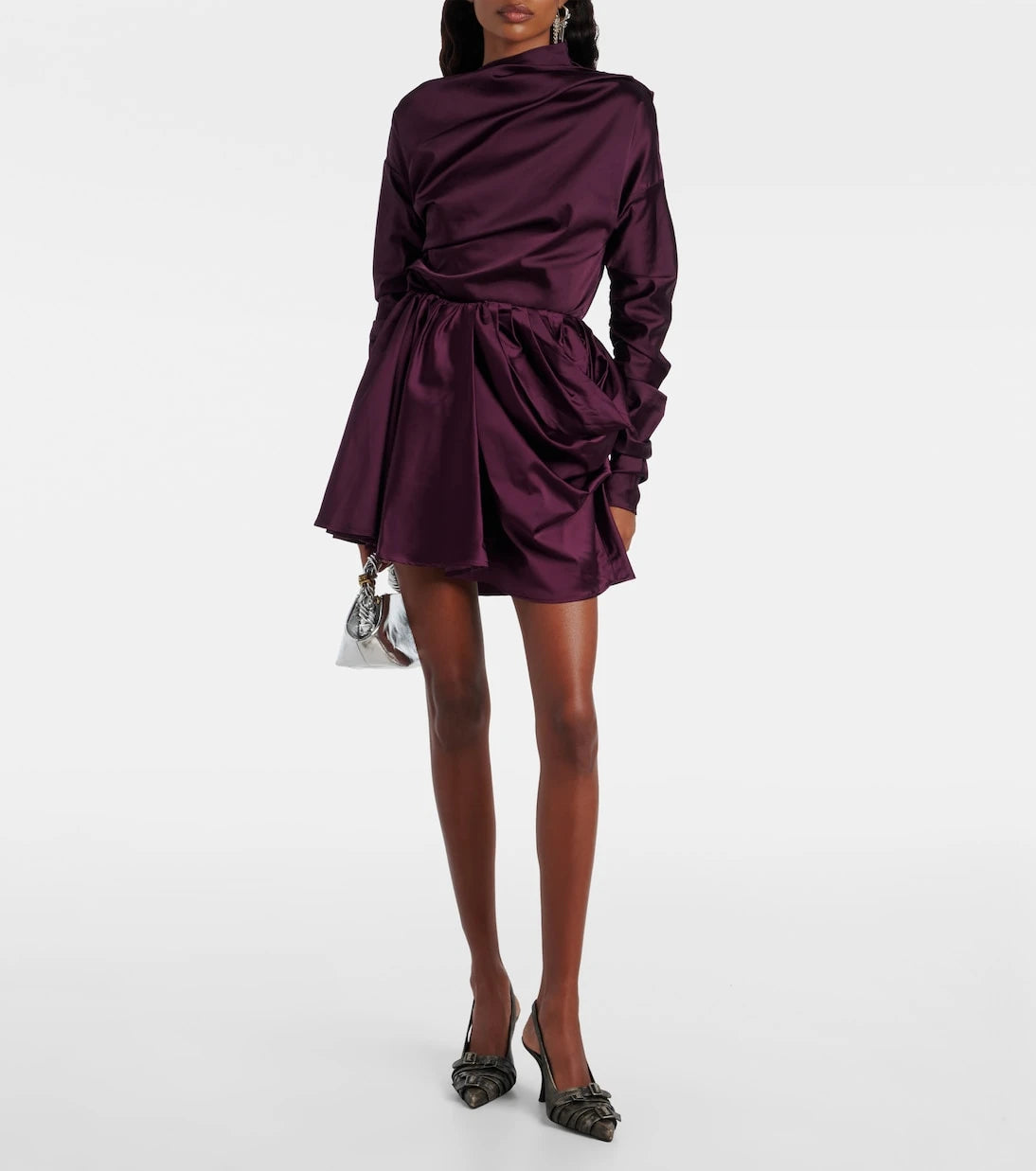 Ganni - Draped miniskirt