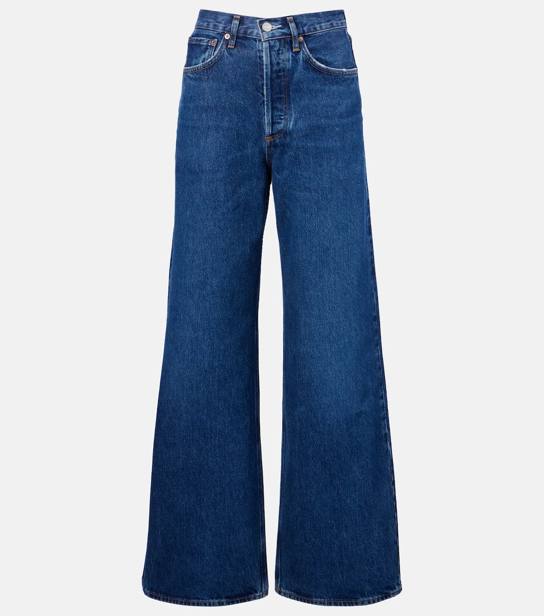 Agolde - Dame Jean No Cuff high-rise wide-leg jeans