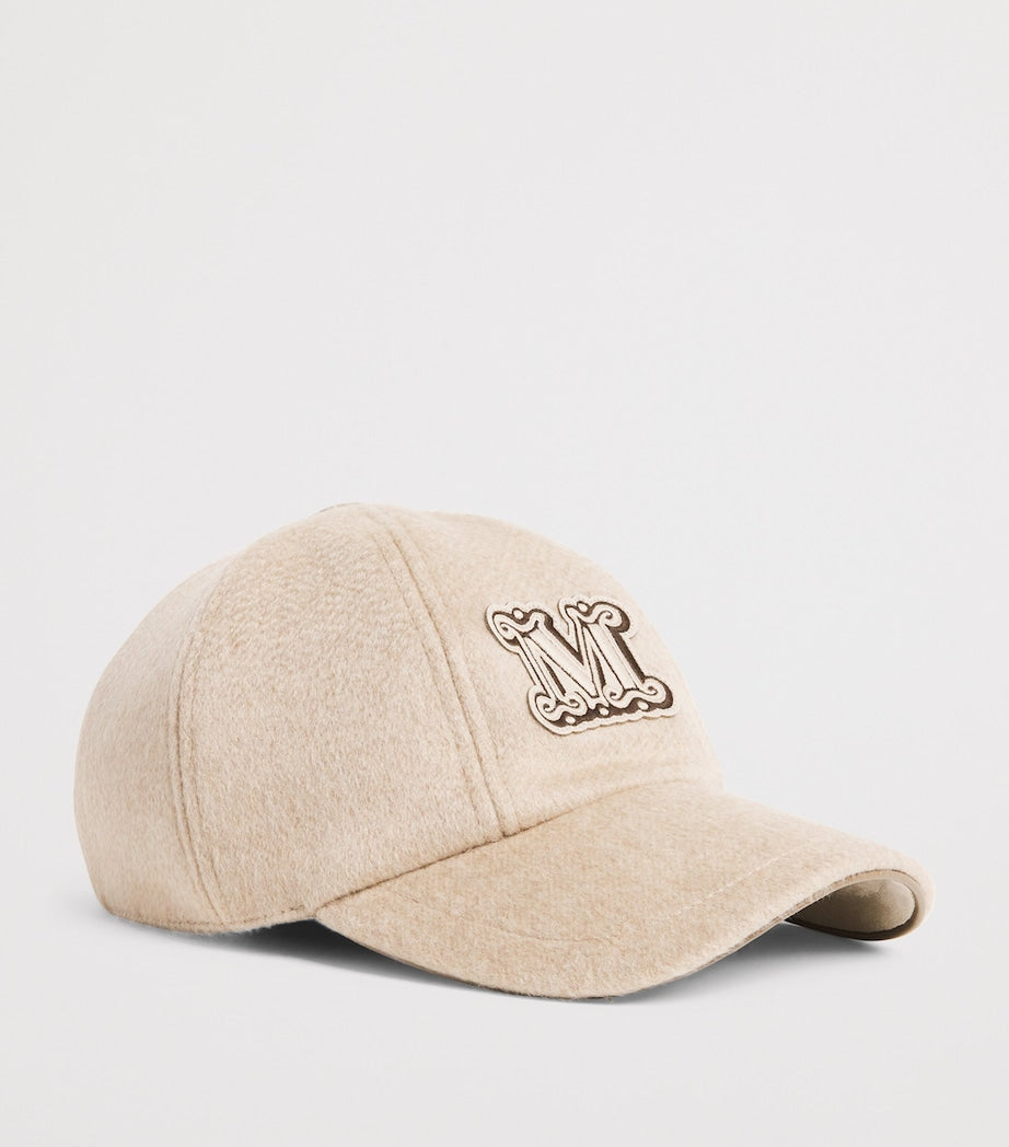 Beige Camel Fur Monogram Baseball Cap