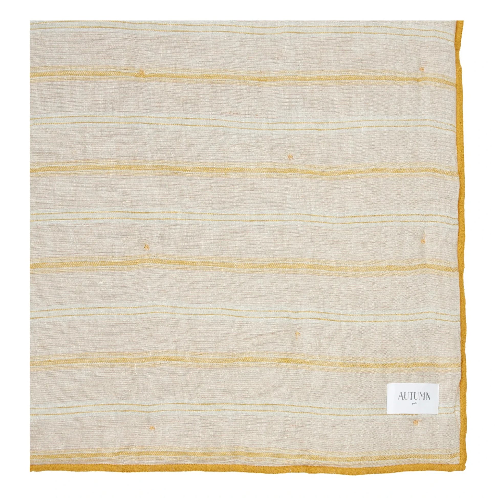 Autumn - Linen Striped Bedspread | Yellow