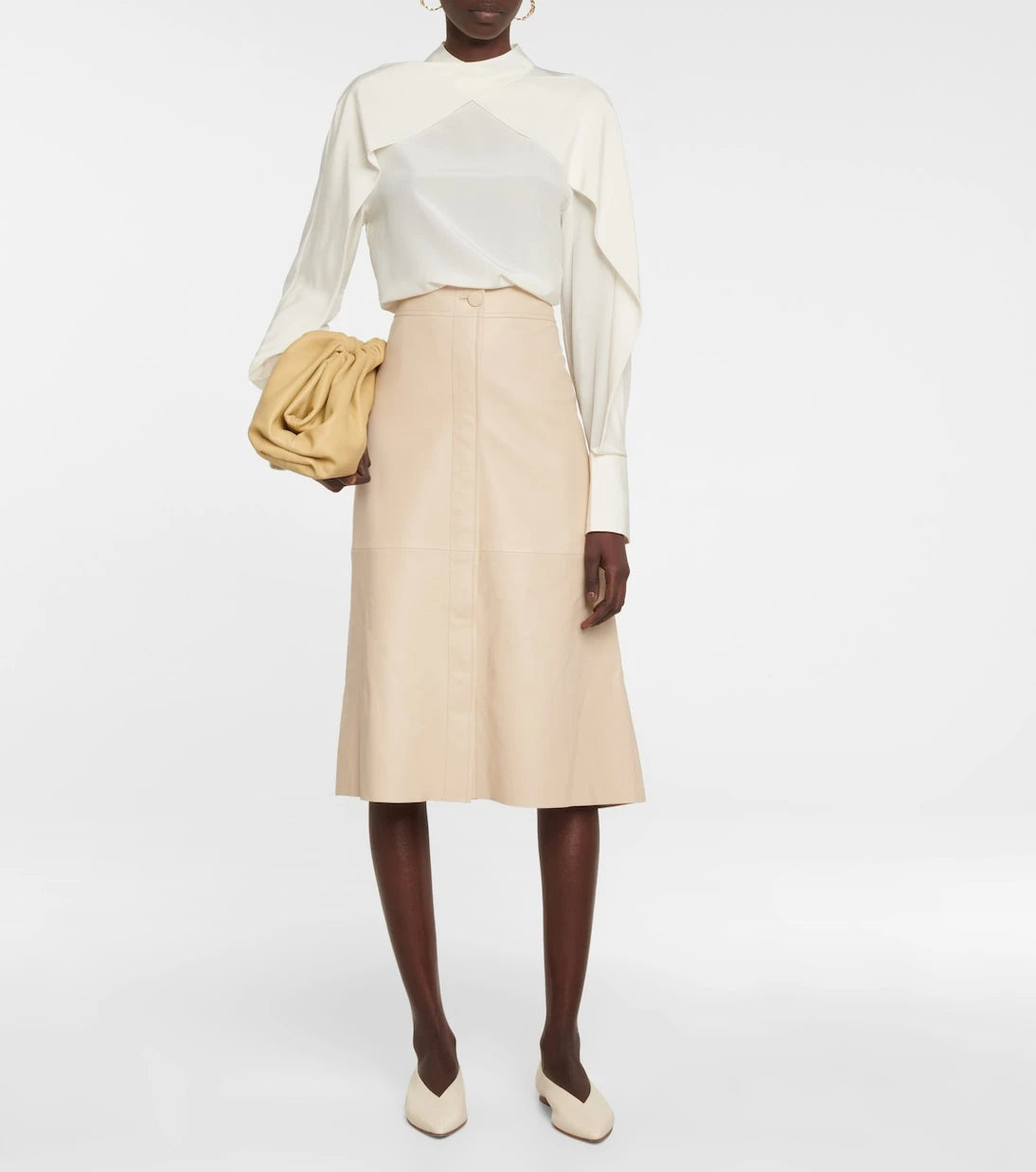 Joseph - Savana leather midi skirt