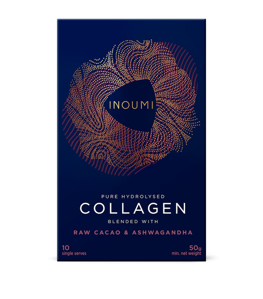 INOUMI Pure Hydrolysed Collagen Blended with Raw Cacao and Ashwagandha (10 Sachets)