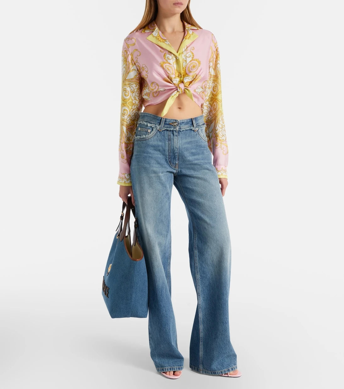 Versace - La Medusa denim tote bag