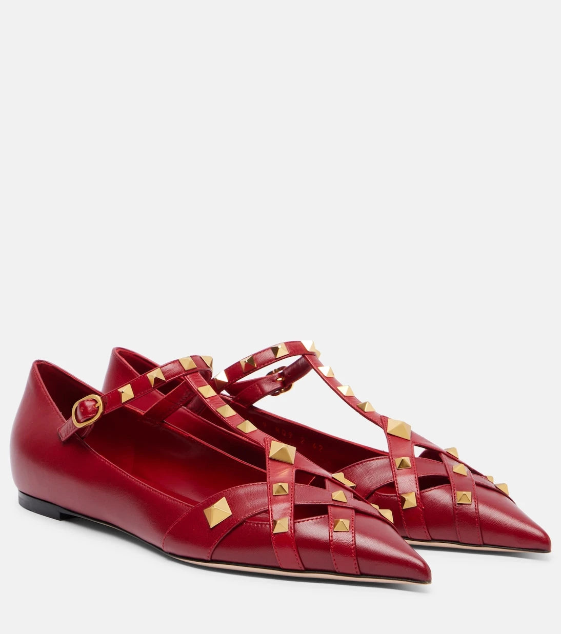 Valentino Garavani - Studdy leather ballet flats