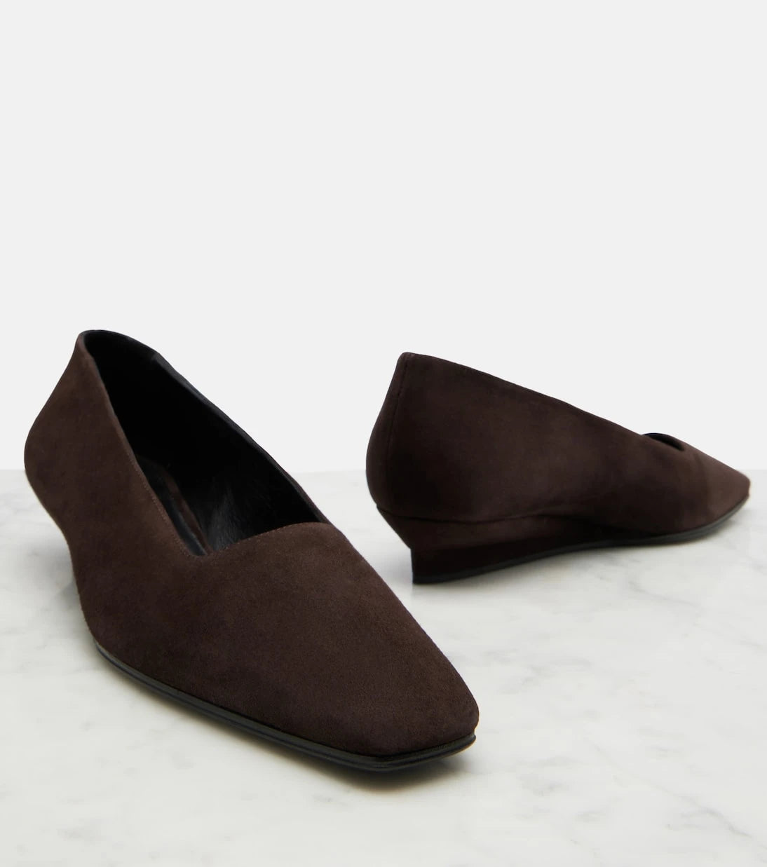 The Row - June suede wedges