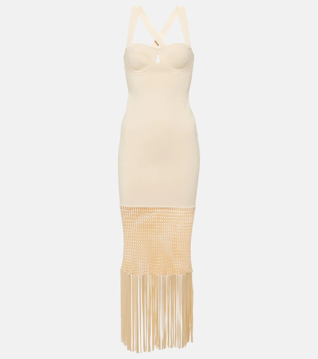 Galvan - Diana fringed midi dress