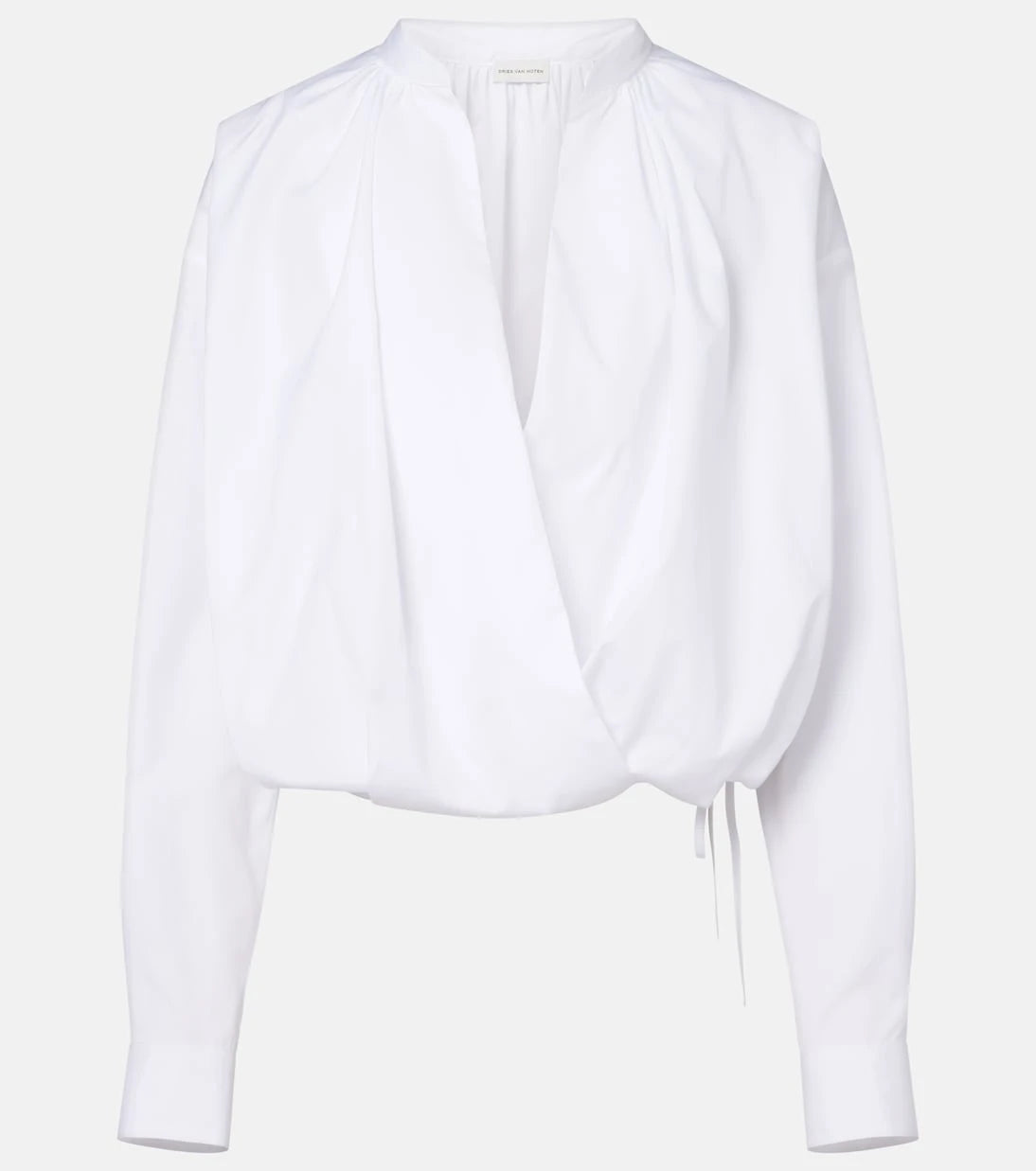 Dries Van Noten - Draped cotton blouse