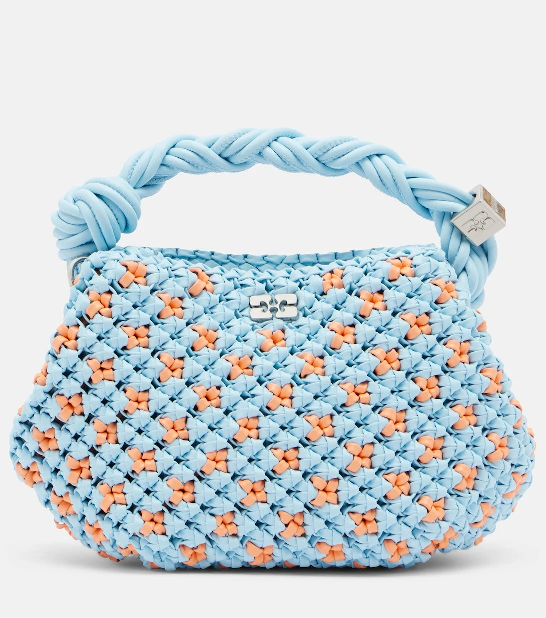 Ganni - Bou Mini woven top-handle bag